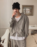 Ruby Damaged Sweat Hood Zip-Up