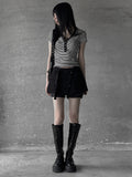Stripe Snap Short Sleeve Tee