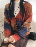 Fuzz Vintage Gradient Duffle Knit Cardigan