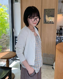 Keita Summer Linen Round Boucle Cardigan - Linen 100