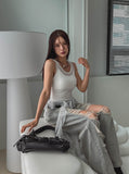 See-through drop frill sleeveless