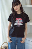 Cherry Bestie Crop Short Sleeve Tee