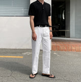 Cable collar short sleeve knit