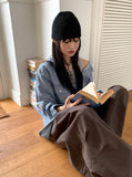 Biphy denim hooded snap denim jacket shirts