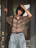Wavy Bohemian Mix Short Sleeve Shirt