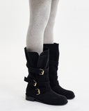 Flexi triple strap buckle boots