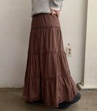 Bodel Frill Lace Banding Long Skirt