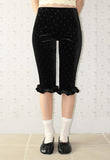 HEART VELVET CAPRI LEGGINGS