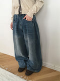Lega Side Cut Wide Denim Pants