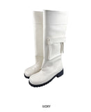 Side pocket long boots