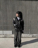 Kochi Leather Varsity Padded Jumper