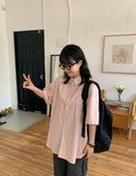 Deiku Basic Cotton Over Short Sleeve Shirt