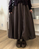 Camel Banding Balloon Long Skirt