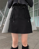 Ruba cargo string mini skirt