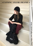 FANNING ANGORA BEANIE