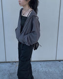 Pire Crop Hood Windbreaker Jacket