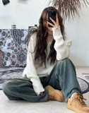 Eddie Flame Curved Denim Pants