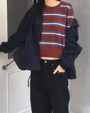 [Wool 20] Rican Stripe Wool Round Knitwear