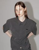 neat shoulder pad shirt