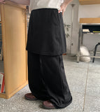 [BAONHAUS] Levan Banding Layered Skirt Pants