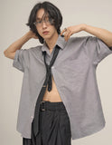 Geek steel square glasses