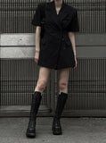 Tabarin wrap one piece short sleeve jacket