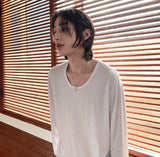 loose U-neck T