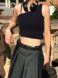 MEROO CROP KNIT TOP