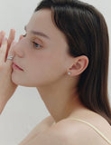 H Edition Silver Pillow Earrings