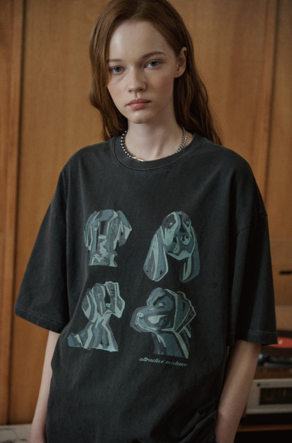 【CPGN STUDIO】Rough Collie Pigment Short Sleeve T-shirt CPGN STUDIO (コンパーニョ) - ラフコリーピグメント半袖Tシャツ
