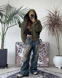 Penta Camo Layered Denim Pants