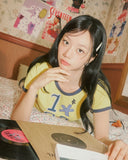 W 1993 Flower Baby Ringer T-shirt