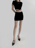 Libra Jersey Miniskirt