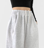 Brushed Bly Vivid Color Long Wide Banding Training Pants
