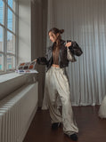 Dirty Painting Line Wide Pants