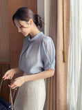 Pelo Pin Tuck Puff Blouse