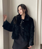 [Real Rabbit] Kerot Collar Short Fur Jacket