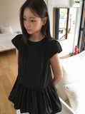 Ahidi Balloon Pumpkin Cap Sleeve Blouse