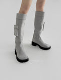 1095 suede pocket long boots (5 cm)