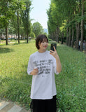 [unisex] Hymen Lettering Over Short Sleeve Tee