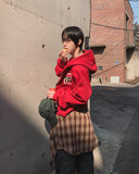 Collings Printed Crop Hoodie