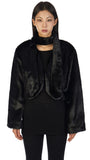 Evie scarf fur shearling jacket