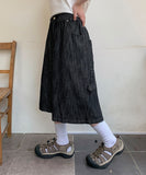 [unisex] Miguel Banding Carpenter Linen Denim Bermuda Pants