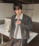 Flea Line Shoulder Wool Crop Cardigan