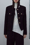 wool terry bookle tweed jacket