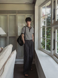 Terry Two-Tuck Belted Slacks