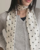 Paa Dot Chiffon See-Through Muffler Scarf