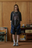 Mixed Half Denim Pants