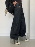 Enshio Rollup Raw Denim Pants