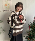 Meltini Stripe Hood Over Knit